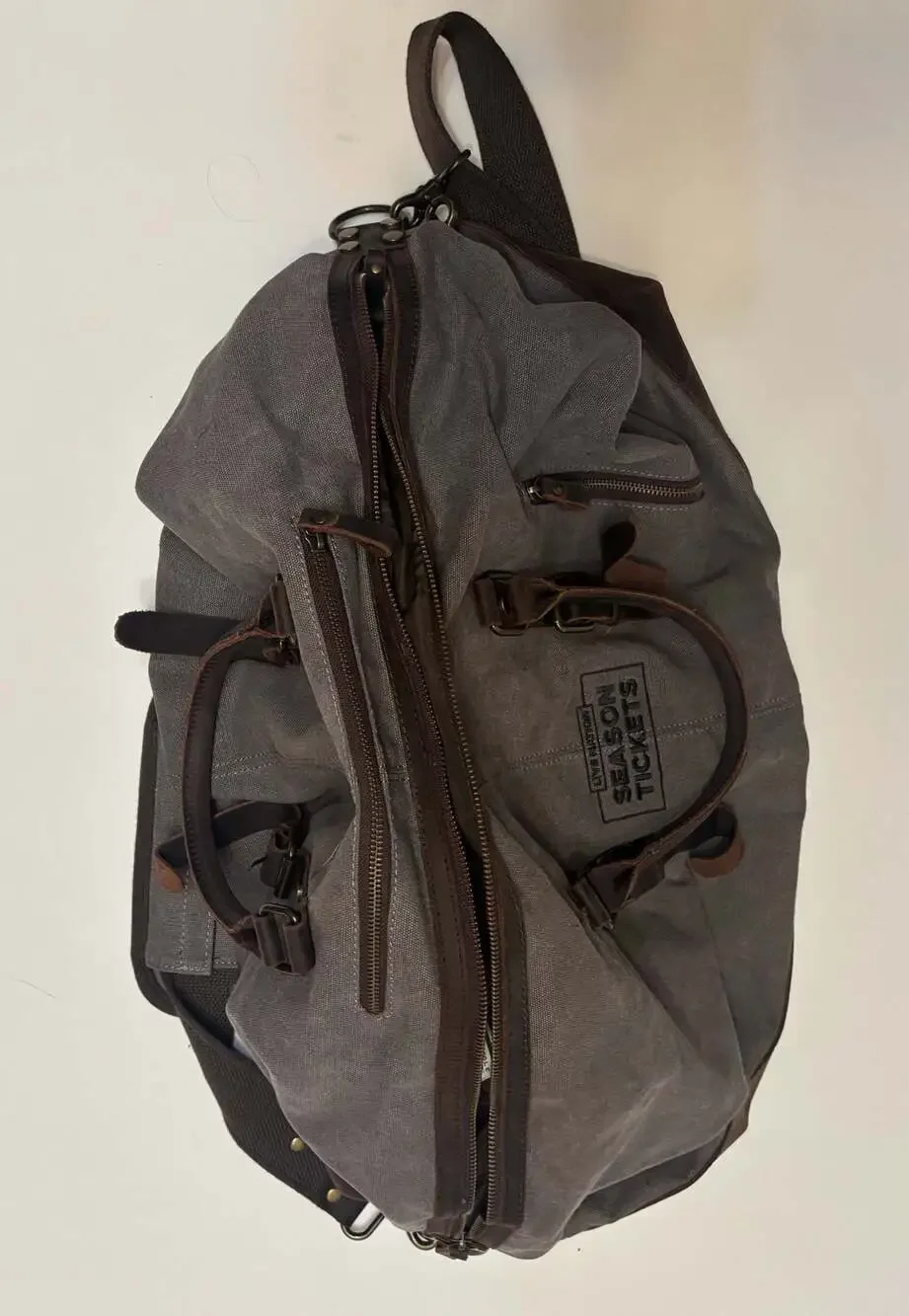 Hudson Cole Live Nation Season Tickets Canvas and Leather Duffle Bag Weekender